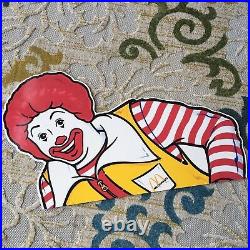 Vintage Mcdonald's Ronald Happy Meal Store Display Wall Sign