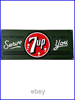 Vintage Metal 7up Sign