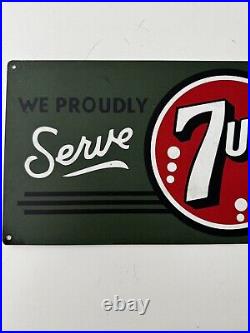 Vintage Metal 7up Sign