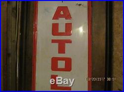 Vintage Metal Autolite Batteries Sign 18 x 60 large sign