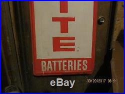 Vintage Metal Autolite Batteries Sign 18 x 60 large sign