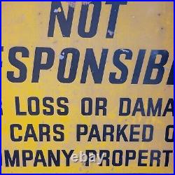 Vintage Metal Sign Automotive Related Ready-made Sign Co. N. Y. Yellow