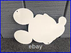 Vintage Mickey Mouse Cartoon Character Porcelain Coated Metal Sign 12 X 10