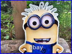 Vintage Minion Cartoon Character Porcelain Coated Metal Sign 12 X 8