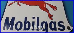 Vintage Mobil Sign Gasoline Advertising Gas Pump Porcelain'Pegasus' Sign