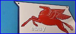 Vintage Mobil Sign Gasoline Advertising Gas Pump Porcelain'Pegasus' Sign