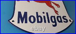 Vintage Mobil Sign Gasoline Advertising Gas Pump Porcelain'Pegasus' Sign