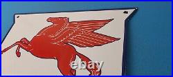 Vintage Mobil Sign Gasoline Advertising Gas Pump Porcelain'Pegasus' Sign