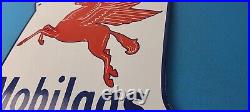 Vintage Mobil Sign Gasoline Advertising Gas Pump Porcelain'Pegasus' Sign