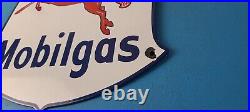 Vintage Mobil Sign Gasoline Advertising Gas Pump Porcelain'Pegasus' Sign