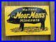 Vintage-MoorMans-Minerals-Sign-Feed-Seed-Gas-Oil-Farm-Pig-Tin-Metal-RARE-01-ccaa