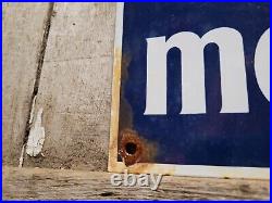 Vintage Mopac Railway Porcelain Sign Old Train Line Railroad Transit Advertising