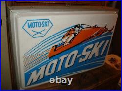 Vintage Moto-ski Snowmobile Lighted Sign Works