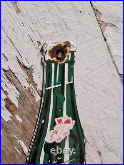 Vintage Mountain Dew Porcelain Soda Sign Metal Drink Beverage Bottle Advertising