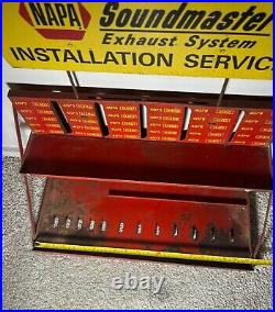 Vintage NAPA Soundmaster Exhaust System Advertising Sign Automotive Rack Display