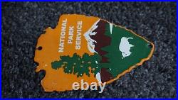 Vintage National Park Service Forest Porcelain Entrance Us Sign Ranger Rare