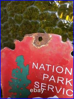 Vintage National Park Service Porcelain Sign Forest Ranger Arrowhead Cabin Camp Vintage National Park Service Porcelain Sign Forest Ranger Arrowhead Cabin Camp