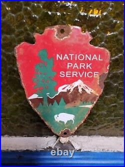 Vintage National Park Service Porcelain Sign Forest Ranger Arrowhead Cabin Camp Vintage National Park Service Porcelain Sign Forest Ranger Arrowhead Cabin Camp