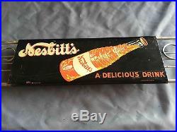 Vintage Nesbitt's of California Orange Soda Advertising Door Push Bar Sign