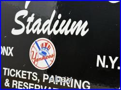 Vintage New York Yankee's Porcelain Stadium Sign Gas Oil Pump Plate Bronx Ny Mlb Vintage New York Yankee's Porcelain Stadium Sign Gas Oil Pump Plate Bronx Ny Mlb