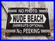 Vintage-Nude-Beach-Porcelain-Sign-Old-No-Photos-Forest-Service-Ocean-Park-Sea-01-unf