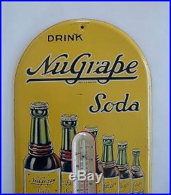 Vintage Nugrape Soda Advertising Sign Thermometer Its A Beaut