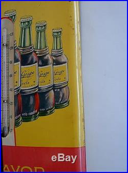 Vintage Nugrape Soda Advertising Sign Thermometer Its A Beaut