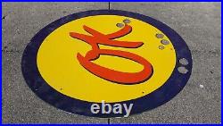 Vintage Ok Chevrolet Porcelain Metal Gas Oil Sign Ad 24'' Dealership Sales Rare