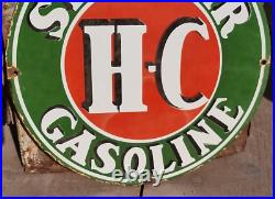 Vintage Old Antique Rare Sinclair Gasoline Oil Adv. Porcelain Enamel Sign Board