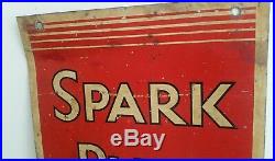 Vintage Old Heavy Tin Champion Spark Plug Sign