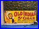 Vintage-Old-Indian-Cigar-Porcelain-Sign-Tobacco-Pipe-Cigarette-Oil-Gas-Service-01-igvy