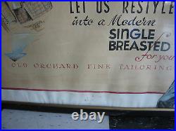 Vintage Old Orchard Fine Tailoring Advertising Sign