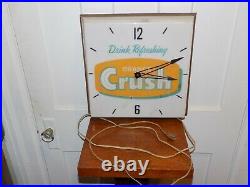 Vintage Orange Crush Lighted PAM Clock