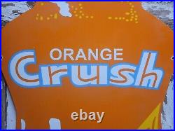 Vintage Orange Crush Porcelain Sign 40 Soda Cola Beverage Drink Bottle Store