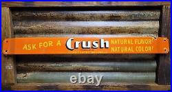 Vintage Orange Crush Porcelain Sign Store Door Push Bar Soda Beverage Cola Drink