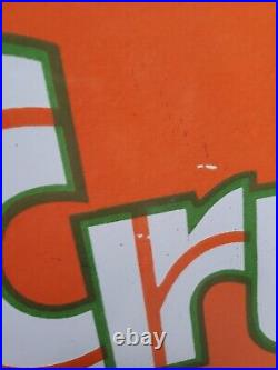 Vintage Orange Crush Sign Old 30 Soda Porcelain Sign Cola Beverage Advertising