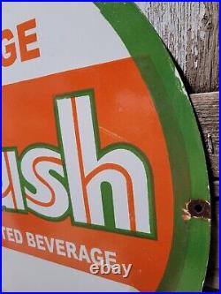 Vintage Orange Crush Sign Old 30 Soda Porcelain Sign Cola Beverage Advertising