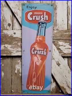 Vintage Orange Crush Sign Old Embossed Metal Soda Beverage Cola Advertising 27