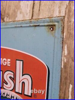 Vintage Orange Crush Sign Old Embossed Metal Soda Beverage Cola Advertising 27