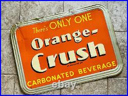 Vintage Orange Crush Sign art deco rare advertising