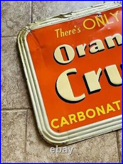 Vintage Orange Crush Sign art deco rare advertising