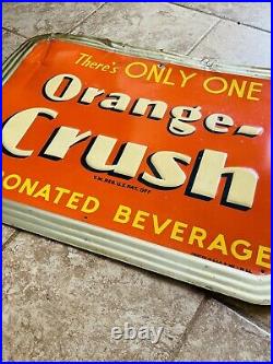 Vintage Orange Crush Sign art deco rare advertising
