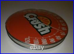 Vintage Orange Crush Thermometer Super Clean Glass Cover Not Plastic. Works