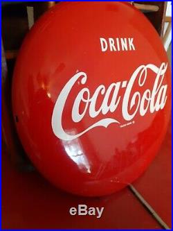 Vintage Original 12 Inch Coca-Cola Soda Button Sign