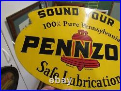 Vintage Original 1950 Pennzoil Double Sided Sign Dealer Display Sign Excellent