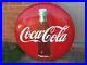 Vintage-Original-1950-s-36-Inch-Coca-cola-Button-Sign-With-Original-Hanger-01-eb