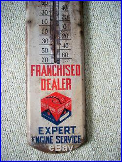 Vintage Original 1950's Sealed Power Piston Rings Advertising Metal Thermometer