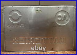 Vintage Original AC, GM, Delco Batteries 3'x2' Aluminum Sign