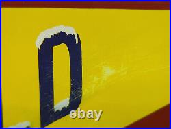 Vintage Original Advertising Cold Drinks Here Metal Sign 60's Era Vintage Original Advertising Cold Drinks Here Metal Sign 60's Era