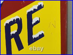 Vintage Original Advertising Cold Drinks Here Metal Sign 60's Era Vintage Original Advertising Cold Drinks Here Metal Sign 60's Era